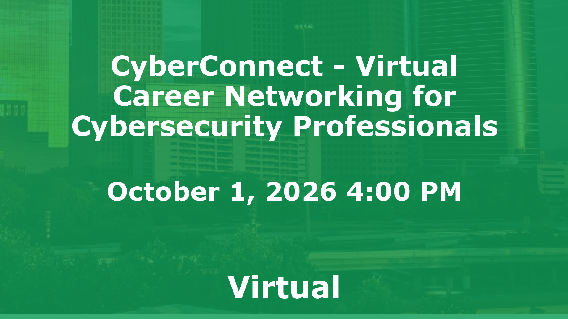 CyberConnect - Virtual Career Networking for Cybersecurity Professionals event image